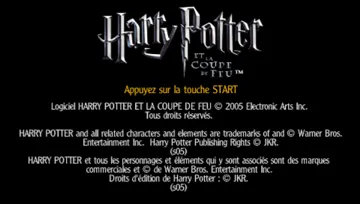 Harry Potter et la Coupe de Feu (FR) screen shot title